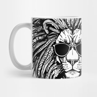 Wild Meets Urban: Lion's Selfie in the Big City Mug